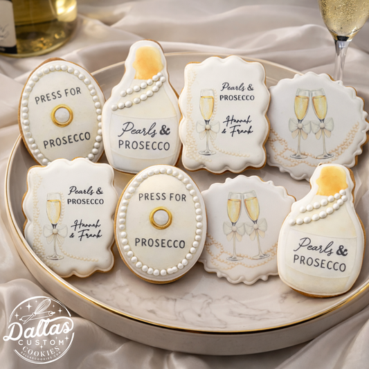 Pearls & Prosecco Champagne Cookie Collection Press HERE for Prosecco--12 Count