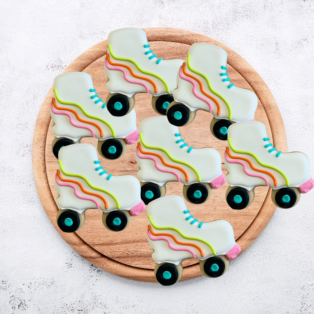 Roller Skate Disco Groovy Retro Party Themed Skater Cookies --12 Count