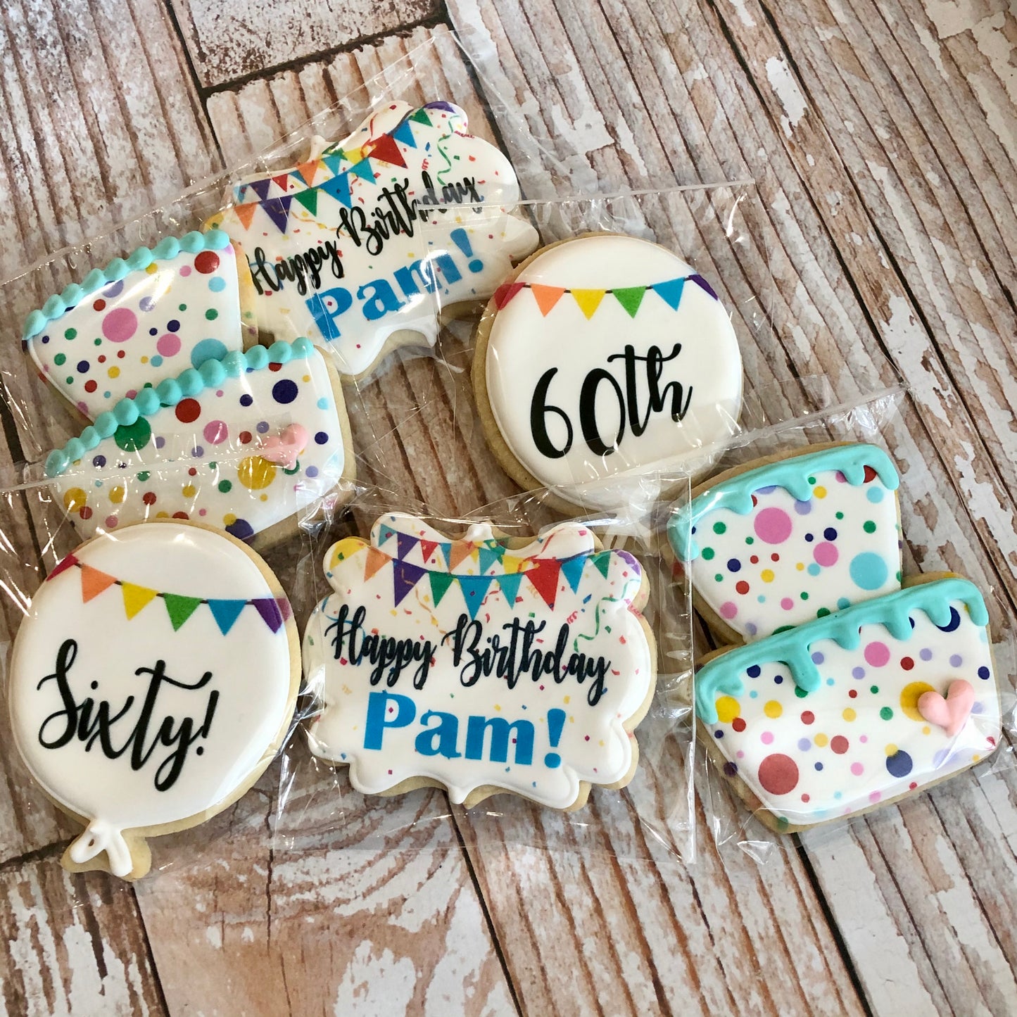 Personalized Happy Birthday Cookies--12 Count