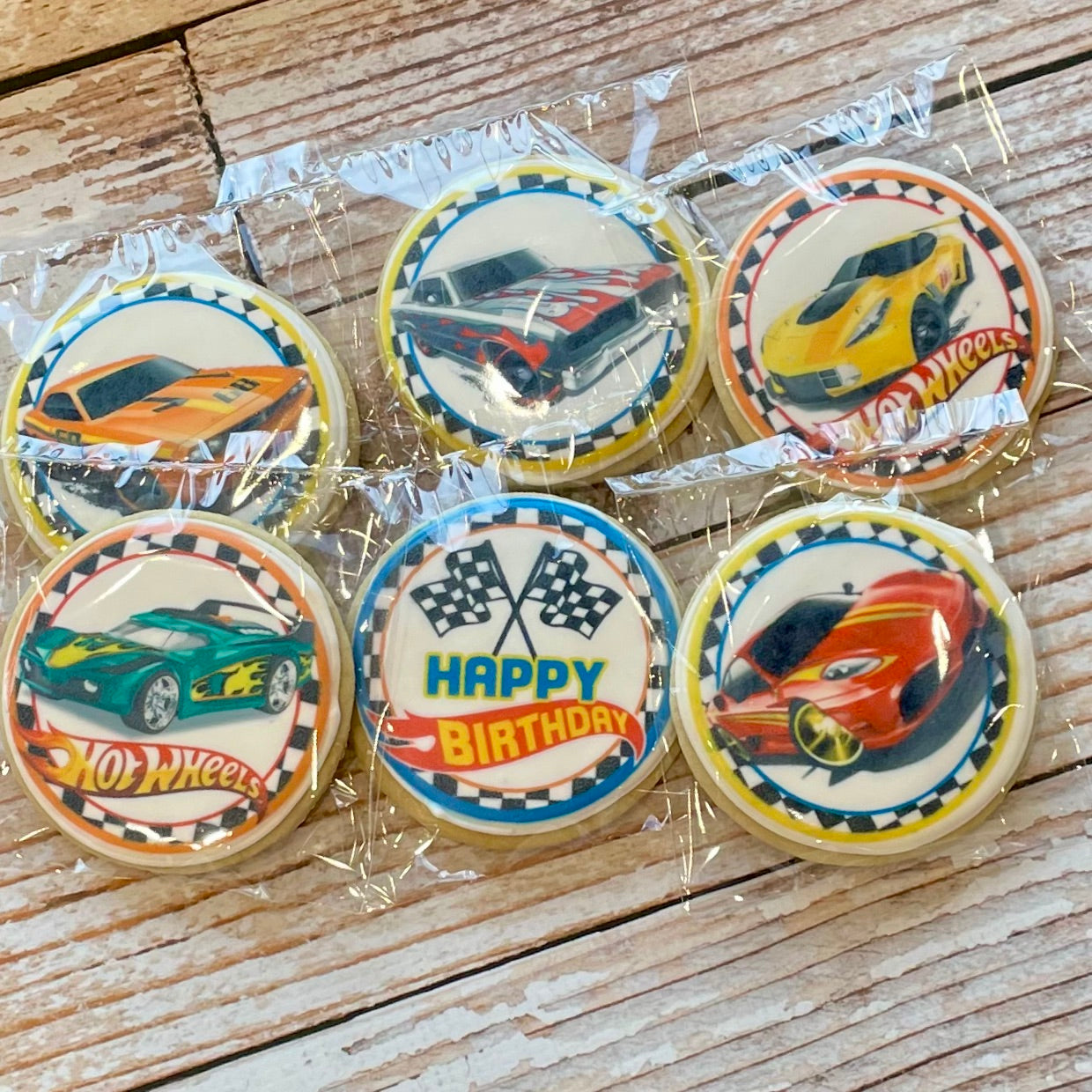 Racing Race Car Racecar themed Birthday Cookies--12 Count