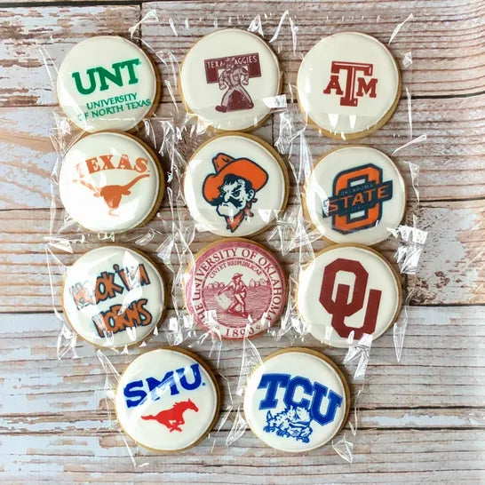 School Signing Day and Graduation Logo Cookies "Live Preview"--12 Count