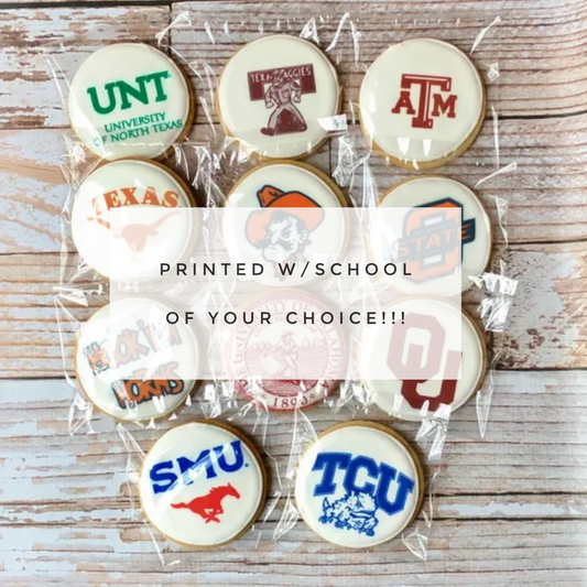 School Signing Day and Graduation Logo Cookies "Live Preview"--12 Count