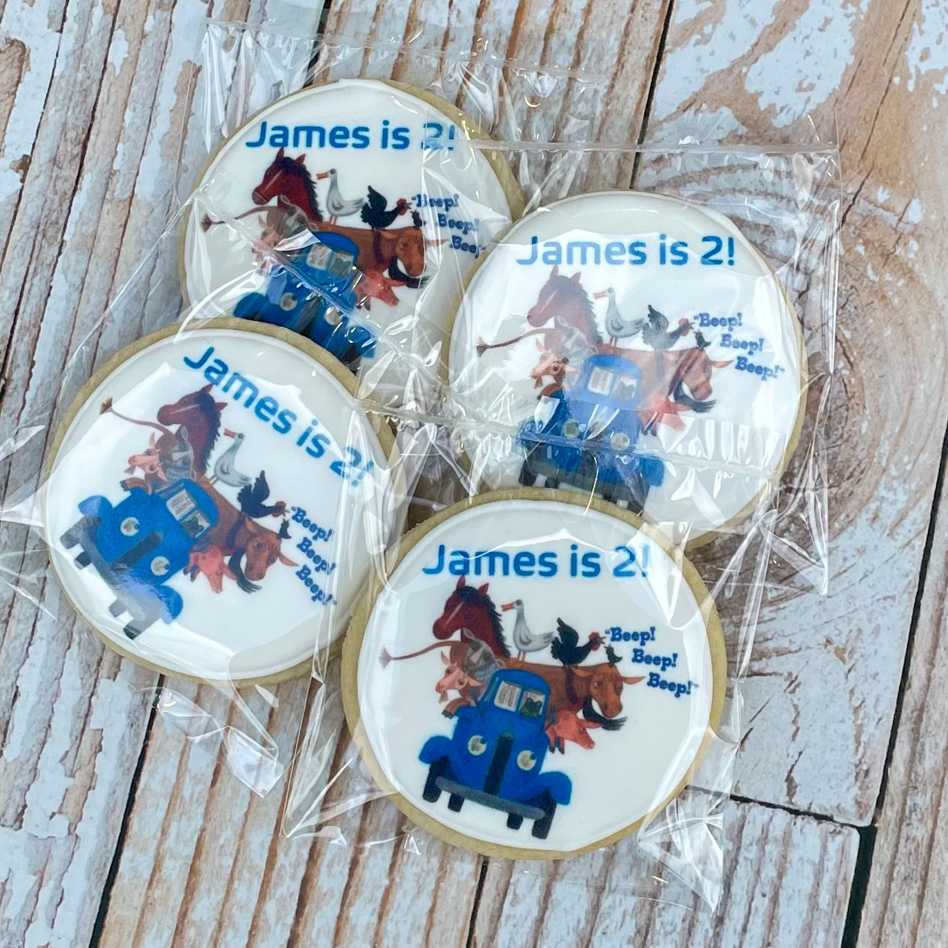 Little Blue Truck Themed Birthday Cookies--12 Count