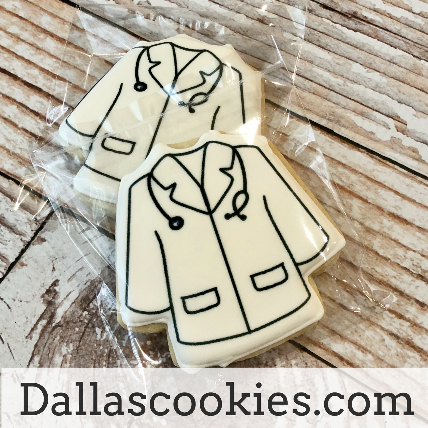 Lab Coat Doctor Jacket White Coat Themed Cookies--12 Count