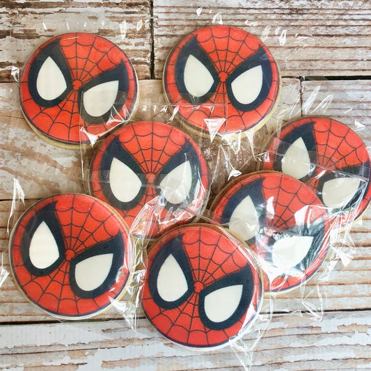 Spiderman Spider-man themed Birthday Cookies--12 Count